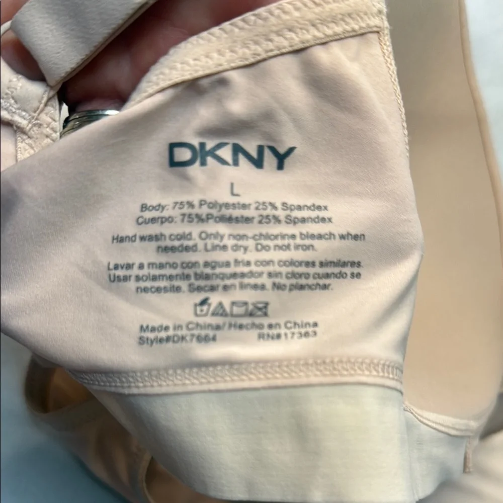 DKNY Women's Cream Bra, size Large, Preowned
